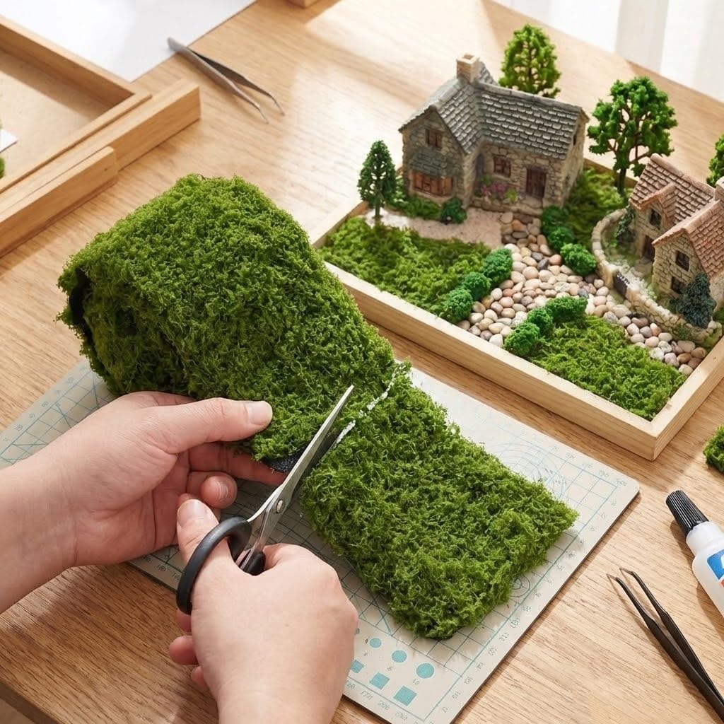 Artificial Moss Table Runner D - Sphagnum Moss Dry ulasan dan harga