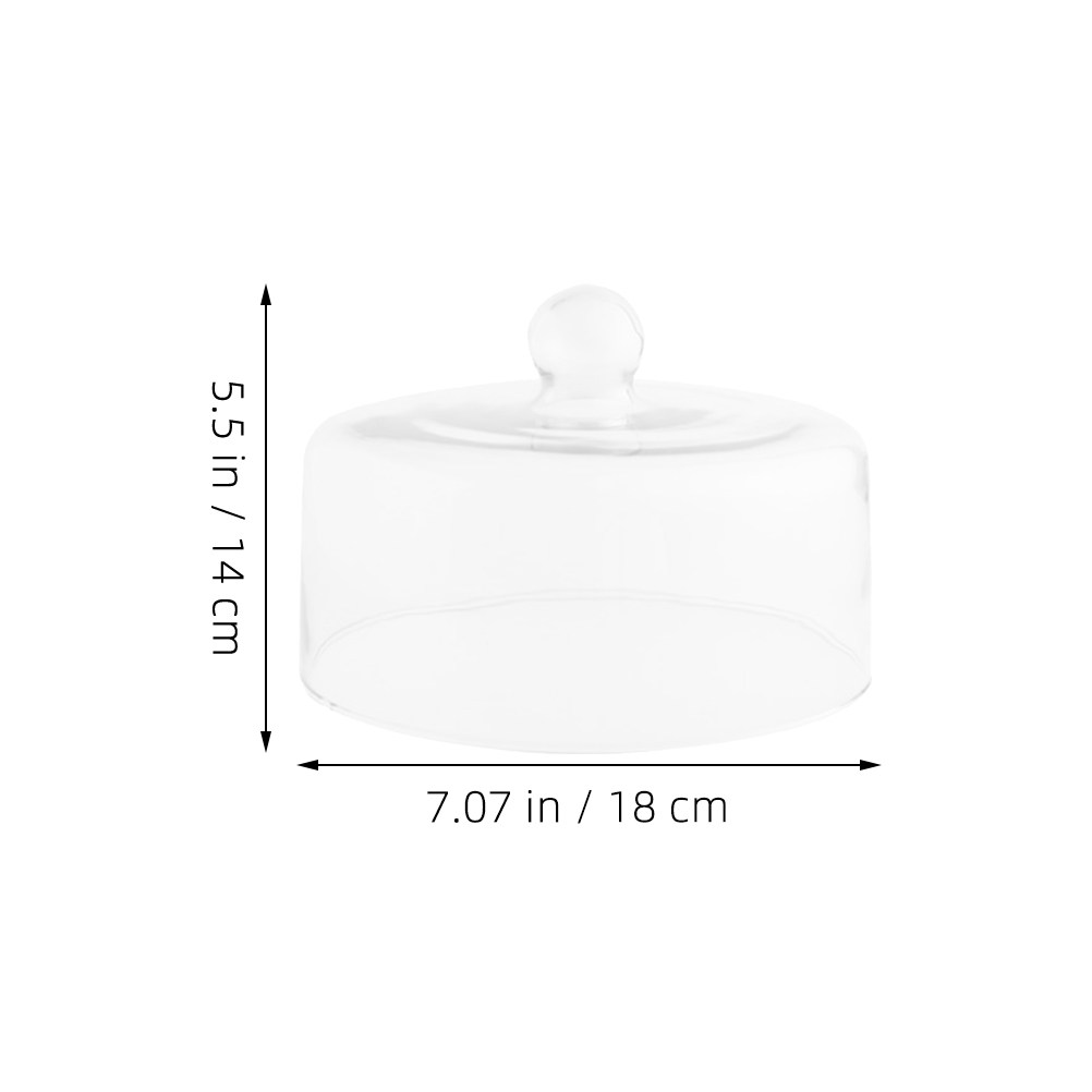 18Cm Clear Glass Cake Dome Cov - Plastic Dome Clear ulasan dan harga