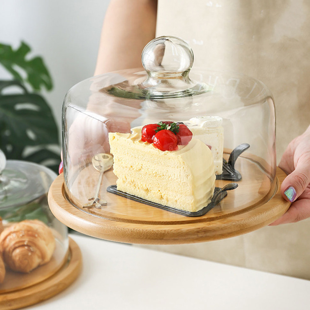 18Cm Glass Cake Dome Cover Cle - Plastic Dome Clear ulasan dan harga