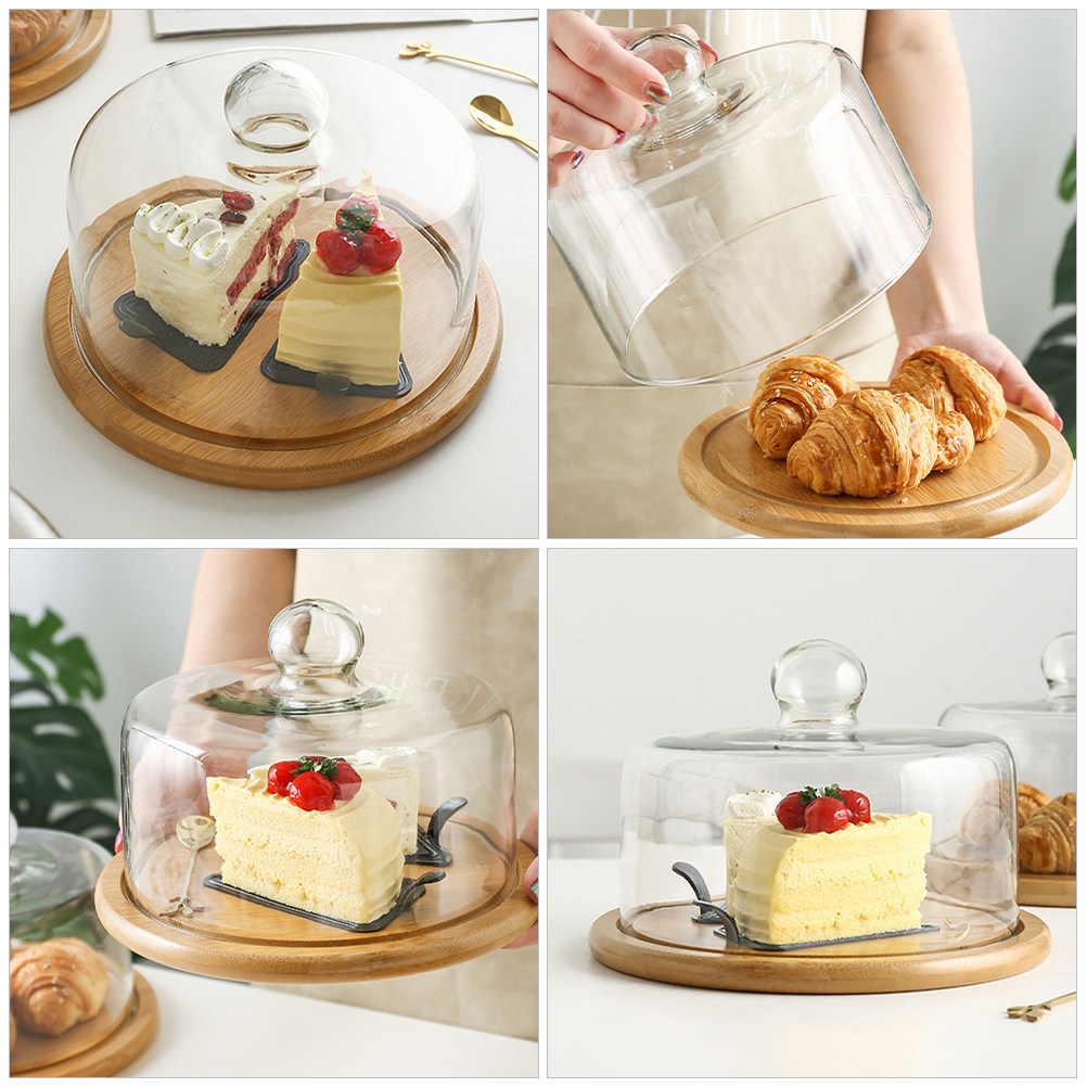 18Cm Glass Cake Dome Cover Cle - Plastic Dome Clear ulasan dan harga