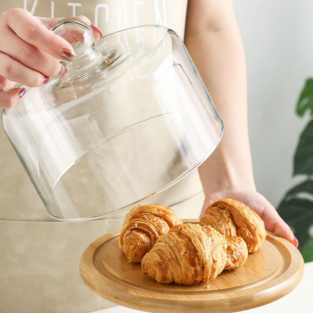 18Cm Glass Cake Dome Cover Cle - Plastic Dome Clear ulasan dan harga